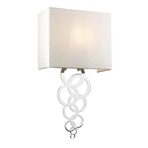 Aplica de perete Elstead ROSA metal, matase, crom, alb, E27 - ROSA-MEDIUM-PC