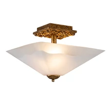 Plafoniera Elstead metal, sticla, auriu, opal, E27 - ELS-STAR-F-S-DG