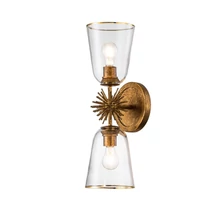 Aplica de perete  Elstead metal, sticla, auriu, transparent, E27 - ELS-STARING-2WB-DG-CLEAR