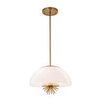 Pendul Elstead metal, sticla, auriu, opal, E14 - ELS-STARING-3P-DG-OPAL