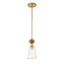 Pendul Elstead metal, sticla, auriu, transparent, E27 - ELS-STARING-MP-DG-CLEAR