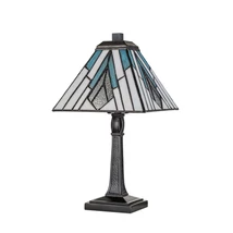 Veioza Elstead metal, sticla, negru, bronz, gri, albastru, E14 - ELS-TF-ALDERLEY-TL-M