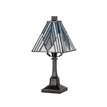 Veioza Elstead metal, sticla, negru, bronz, gri, albastru, E14 - ELS-TF-ALDERLEY-TL-S