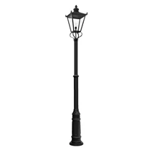 Lampadar Elstead WILMSLOW metal sticla negru transparent E27 IP23 - WSLP2-BLACK