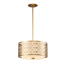 Pendul Elstead ZIGGY metal, sticla, auriu, alb, E27 - ZIGGY-2P-M-LG