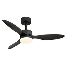 Ventilator Globo BLACKWELL metal, plastic, negru, alb, LED, 20W, 170-800lm, 2700K-6500K - 03608
