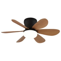 Ventilator Globo DELORES metal, plastic, negru, maro, LED, 5W, 40-350lm, 2700K-6500K - 03625H