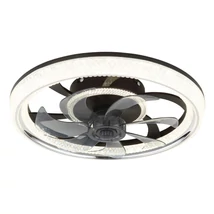 Ventilator Globo CIRILLA plastic, acril, negru, transparent, LED, 30W, 200-2700lm, 2700K-6000K - 03644