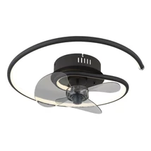 Ventilator Globo KOREN metal, negru, LED, 30W, 105-1660lm, 2700K-6500K - 03660