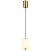 Pendul Globo EWALD metal, sticla, alama, negru, alb, LED, 7W, 3000K, 703Lm - 15217H
