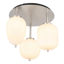 Plafoniera Globo BLACKY I metal, sticla, nichel, alb, E14 - 15345-3DNO