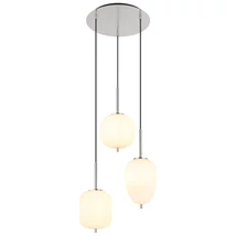 Pendul Globo BLACKY I metal, sticla, nichel, alb, E14 - 15345-3NO