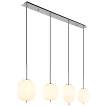 Pendul Globo BLACKY I metal, sticla, nichel, alb, E14 - 15345-4NO