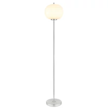 Lampadar Globo BLACKY I metal, sticla, nichel, alb, E27 - 15345SNO