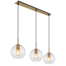 Pendul Globo ADARA metal, sticla, alama, transparent, E27 - 15462H2