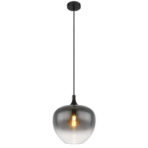 Pendul Globo MAXY metal, sticla, negru, fumuriu, E27 - 15548H1