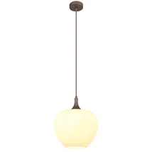 Pendul Globo MAXY metal, sticla, maro, alb, E27 - 15548H1C