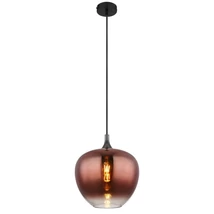 Pendul Globo MAXY metal, sticla, negru, alama, E27 - 15548H1G