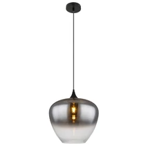 Pendul Globo MAXY metal, sticla, negru, fumuriu, E27 - 15548H2