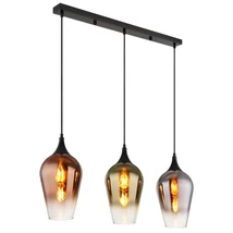 Pendul Globo LAVUS metal, sticla, negru, multicolor, E27 - 15552-3H