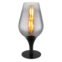 Veioza Globo LAVUS metal, sticla, negru, crom, E27 - 15552T3