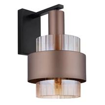 Aplica de perete Globo MILLEY metal, sticla, negru, bronz, chihlimbar, E27 - 15560WA