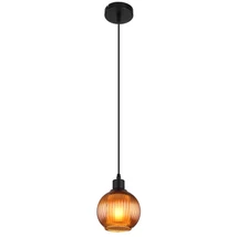Pendul Globo ZUMBA metal, sticla, negru, bronz, E27 - 15638B