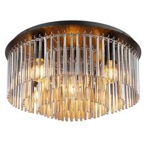 Plafoniera Globo GORLEY metal, sticla, negru, fumuriu, E27 - 15698D1