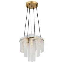 Pendul Globo GORLEY metal, sticla, auriu, transparent, E14 - 15698H2M