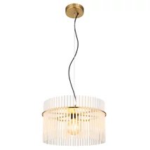 Pendul Globo GORLEY metal, sticla, auriu, transparent, E27 - 15698HM
