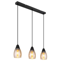 Pendul Globo REID metal, sticla, negru, chihlimbar, E27 - 15705-3H