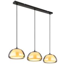Pendul Globo JELLA metal, sticla, negru, fumuriu, E14 - 15743-3H