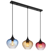 Pendul Globo SANDER metal, sticla, negru, multicolor, E27 - 15748-3H