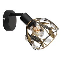 Spot Globo MIKA metal, acril, negru, auriu, E14 - 15759-1