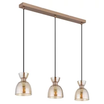 Pendul Globo MASSEY metal, sticla, maro, chihlimbar, E14 - 15769A-3