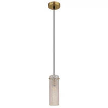Pendul Globo KAROLO metal, sticla, auriu, chihlimbar, E14 - 15775H