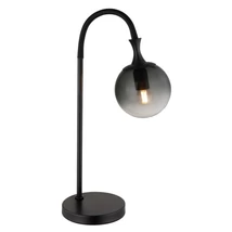 Veioza Globo DALTON metal, sticla, negru, fumuriu, E27 - 15885T