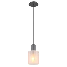 Pendul Globo TULIVAR metal, sticla, gri, satinat, E27 - 15904HF