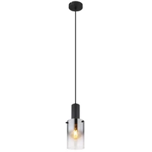 Pendul Globo FLORENTINA metal, sticla, negru, fumuriu, E27 - 15907H