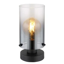 Veioza Globo FLORENTINA metal, sticla, negru, fumuriu, E27 - 15907T