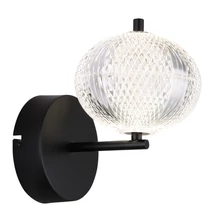 Aplica de perete Globo AIDA metal, acril, negru, transparent, LED, 7W, 570lm, 3000K-4500K-6500K - 16042W