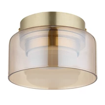 Plafoniera Globo HIGGINS metal, sticla, auriu, chihlimbar, GX53, 6W, 1800K, 300Lm - 16055DG