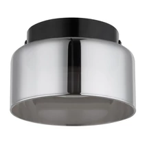 Plafoniera Globo HIGGINS metal, sticla, negru, fumuriu, GX53, 6W, 1800K, 270Lm - 16055DS