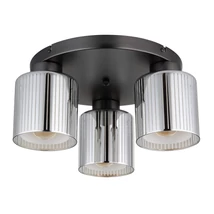 Plafoniera Globo FELICIA metal, sticla, negru, crom, E27 - 16056-3D
