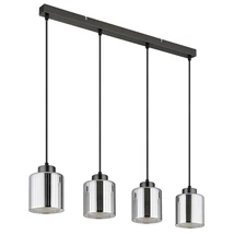 Pendul Globo FELICIA metal, sticla, crom, negru, E27 - 16056-4H
