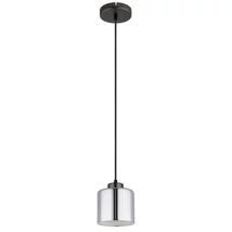 Pendul Globo FELICIA metal, sticla, crom, negru, E27 - 16056H