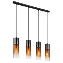 Pendul Globo ANNIKA metal, sticla, negru, alama, E27 - 21000-4HG