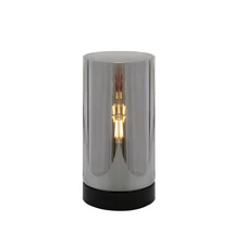 Veioza Globo OLLY metal, sticla, negru, fumuriu, E14 - 21002T