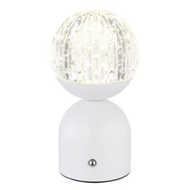 Veioza Globo JULSY metal, acril, alb, transparent, LED, 2700K-6500K, 2.5W, 173lm - 21007W