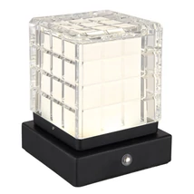 Veioza Globo LUNKI metal, acril, negru, transparent, LED, 2.5W, 2700K-4000K-6500K, 206lm - 21009S